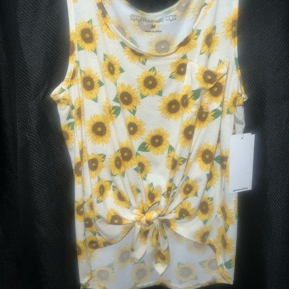 Rebellious One… Little misses sunflower tank top…